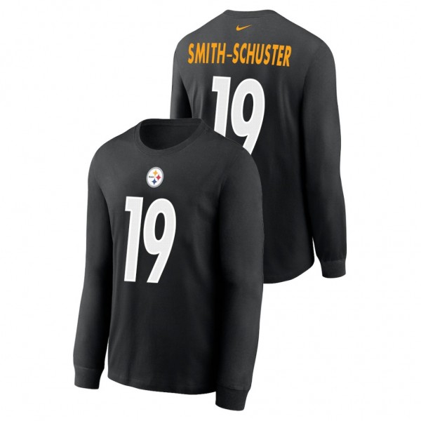 Men's JuJu Smith-Schuster #19 Steelers Black Name ...
