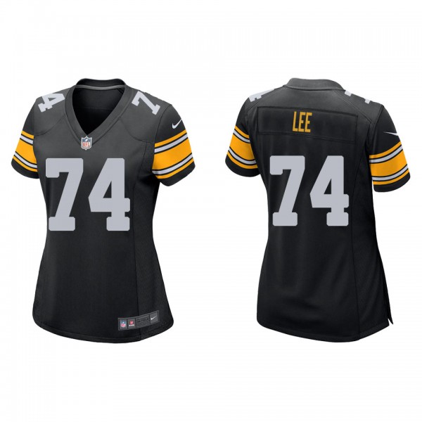 Women's Logan Lee Pittsburgh Steelers Black Game J...